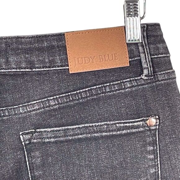 JUDY BLUE High Rise Tummy Control Straight Leg Jeans Size 15/32 Black # JB88677 - Picture 12 of 15